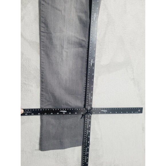 Jordache Bootcut Jeans Womens 10 Gray Med Wash Studded Stretch Embroidered Denim - Picture 6 of 16